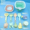 Beach  Sand Play Water Set Folding Bucket Summer Toys for Children Kids Outdoor Game Accessories Color Random 3