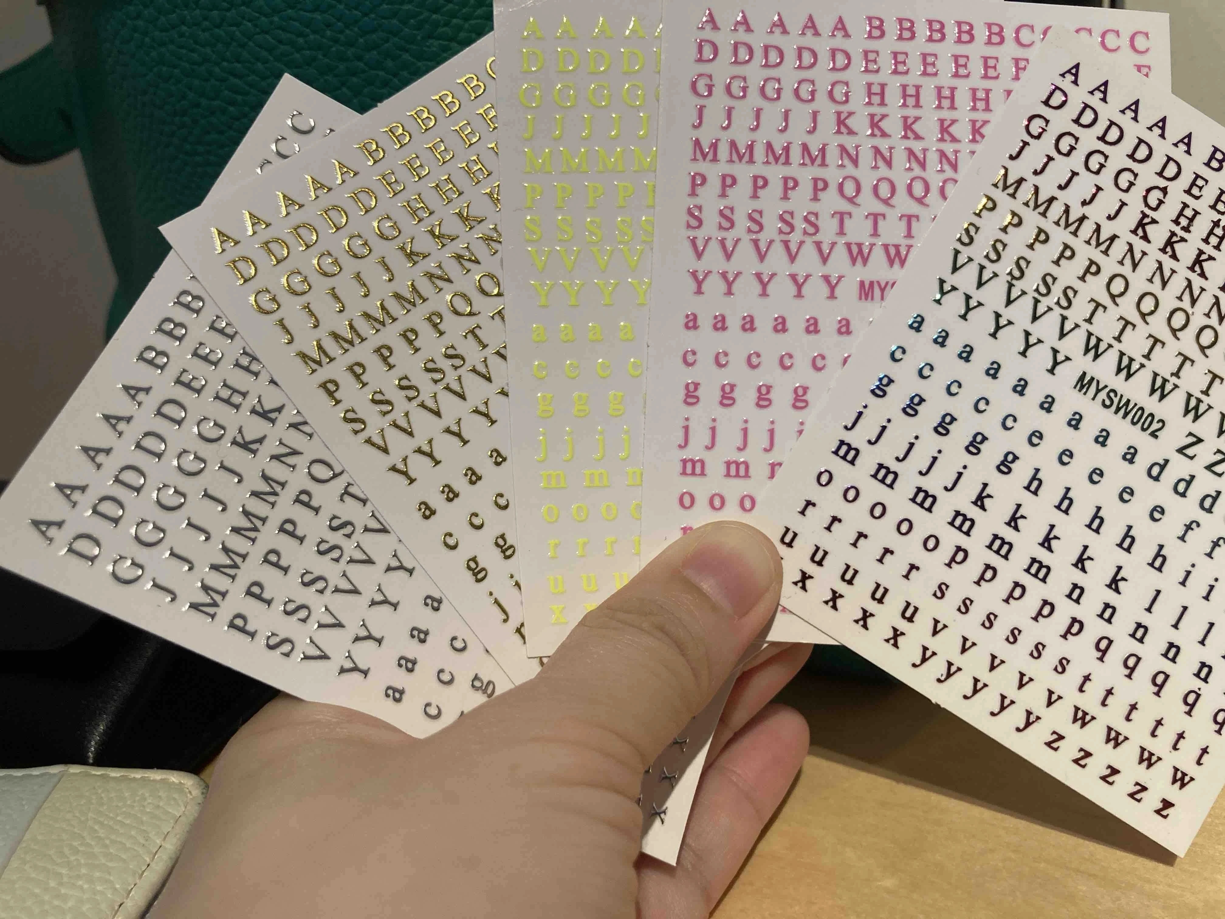 

1pcs 12 Colorful Alphabets Nail Art Stickers English 3D Laser Manicure Decals Simple Letter Self-adhesive Charms Parts Nail Dec