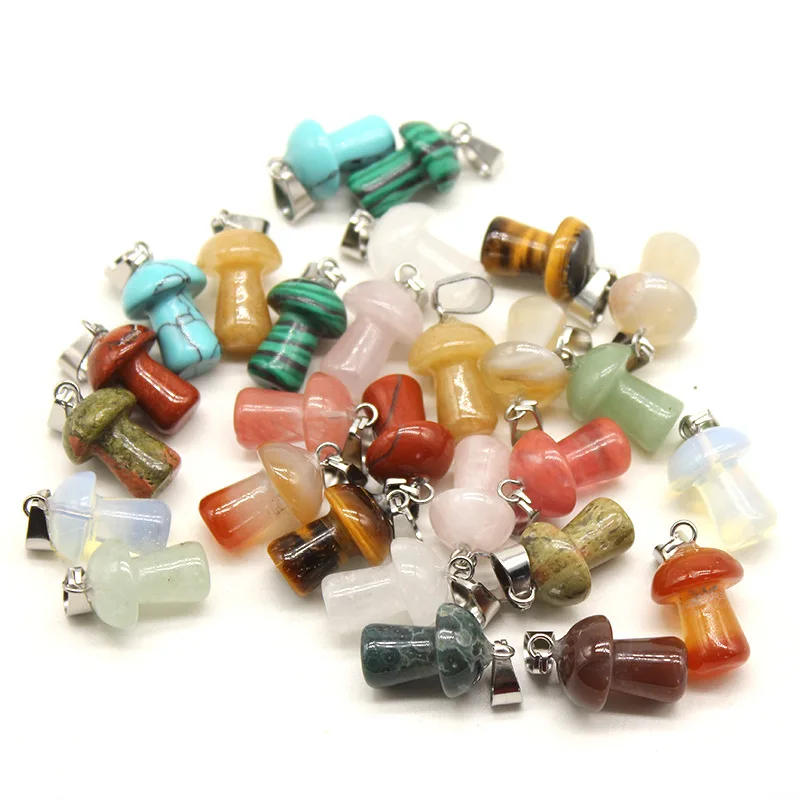 

20 шт., бусины в виде грибов, 12 х16 мм