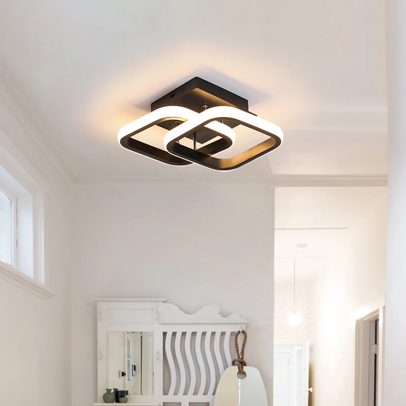 

Modern Simple LED Ceiling Light for Home Living Room Corridor Hallway Balcony Surface Mounted Aisle Ceiling Lighting Black White