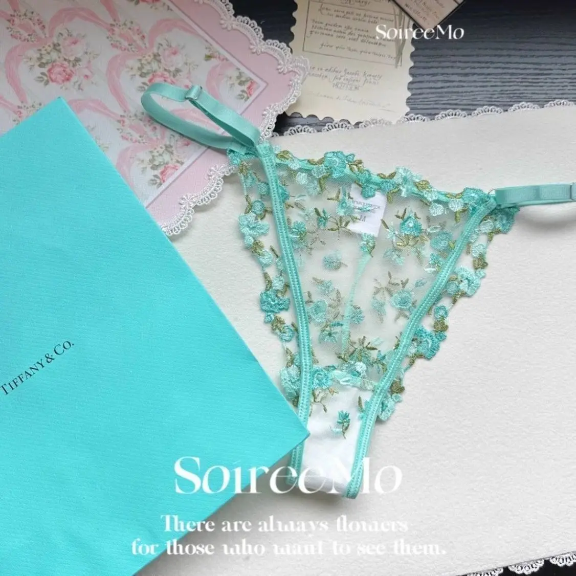 Sexy French Lingerie Set Floral Embroidery Sheer Mesh Bra with Soft Underwire Comfort Support for Large Bust CA S-XL MOYISU Bras