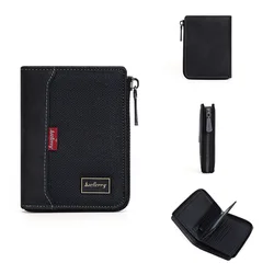 Baellerry RFID Luxury Men's Zipper Wallet with Card and Coin Organizer (Black)