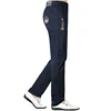 New Summer Men's Solid Color Pants Straight Leg Elastic Black Trousers Men's Fashion Embroidery Business Casual Pants Big Size 1
