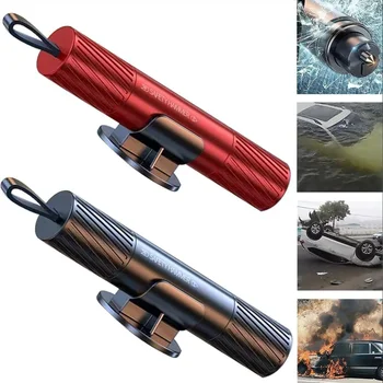New 2 In 1 Car Safety Hammer Mini Vehicle Interior Accessory with Seat Belt Cut Tool Glass Window Breaker Car Emergency Tool Kit 1