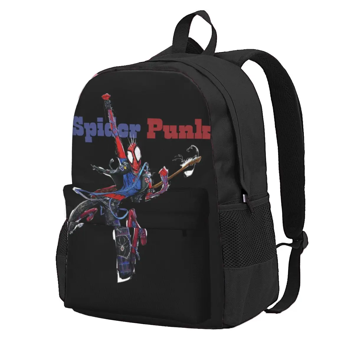 thumbnail image 1 of Mochila con diseño de grafiti de Spiderverse, diseño de Spiderman, para mujer, tendencia, para niños, mochila escolar, mochila para adolescentes, 1 of 5