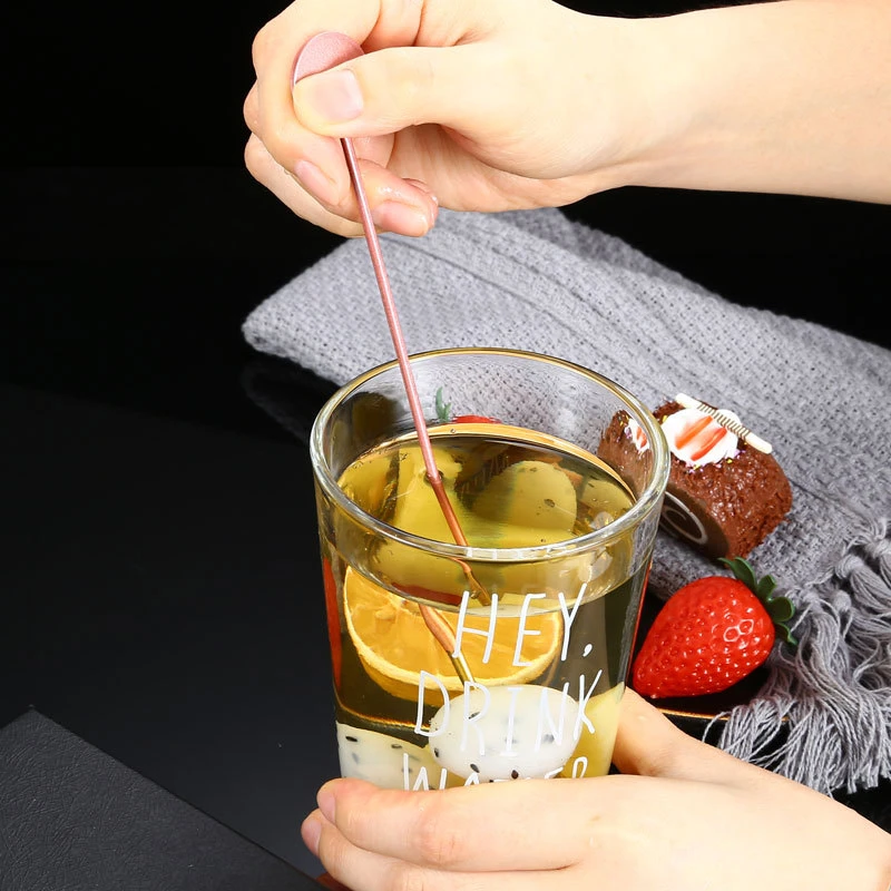 21cm Stainless Steel Stir Bar Spoon Mixing Ounces Cocktail Drink Stirrers Long Handle Coffee Ice Spoon Bartender Bar Accessories