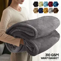 Large Faux Fur Warm Fleece Throw Soft Sofa Bed Mink Blanket Luxury Bed Blanket Anti-Static Fuzzy Soft Blanket Microfiber 1