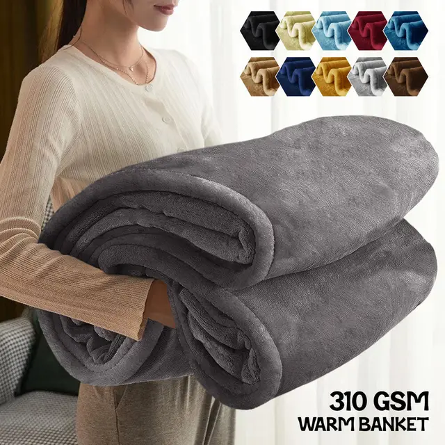 Introducing the Large Faux Fur Warm Fleece Throw Soft Sofa Bed Mink Blanket