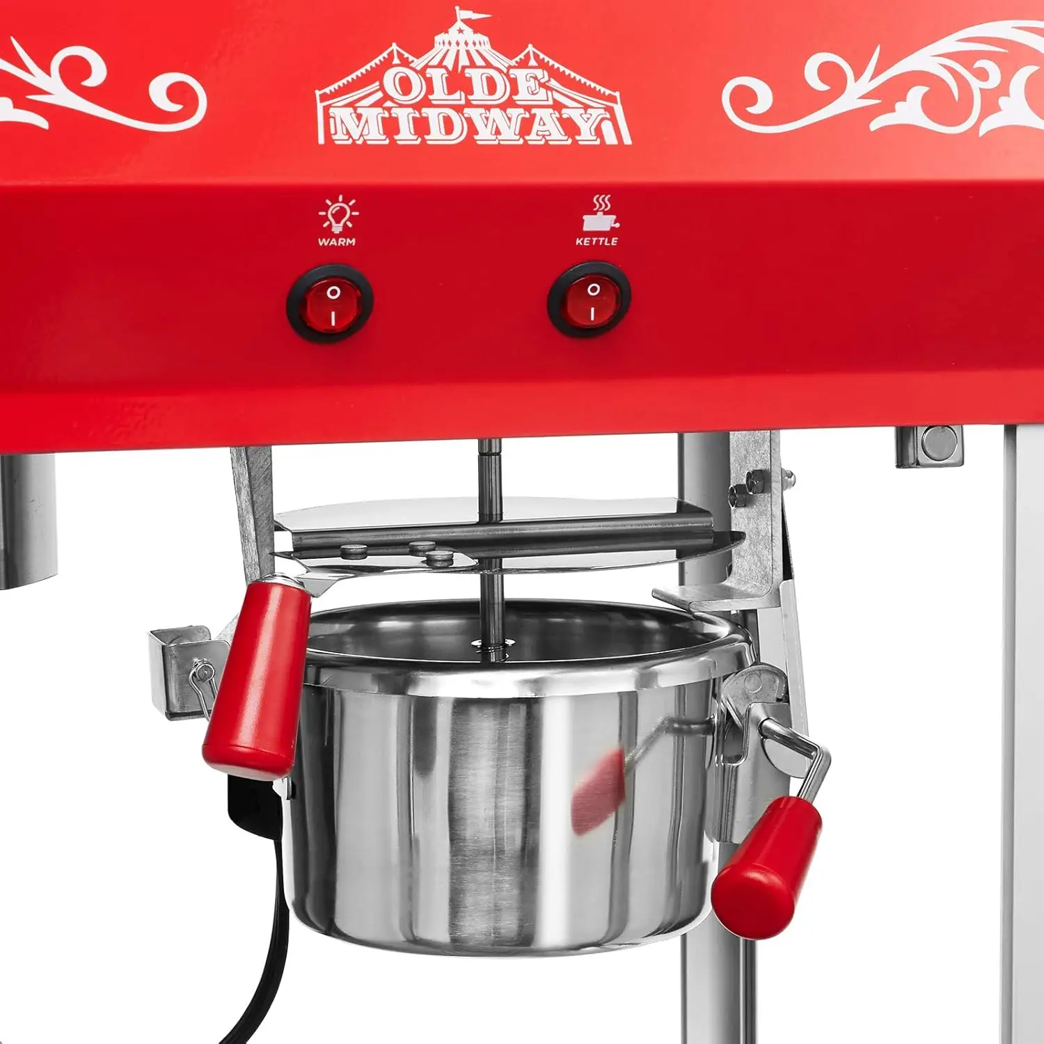 Midway Bar Style Popcorn Machine, 4-Ounce Popcorn Maker Popper, Red