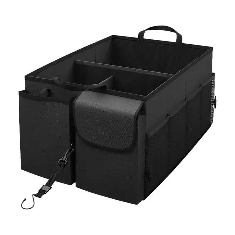 

Lightweight Car Trunk Storage Box Foldable Felt Car Organizer Stowing Tidying Box Black Grey Auto accessories Trunk Storage