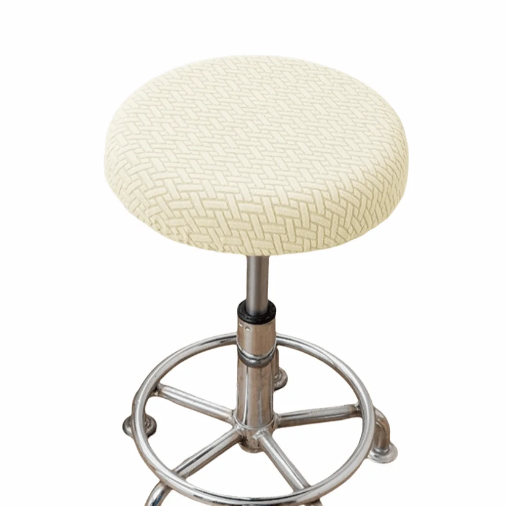 Stretchable Soft Round Stool Slipcover - Solid Color, Thickened & Washable