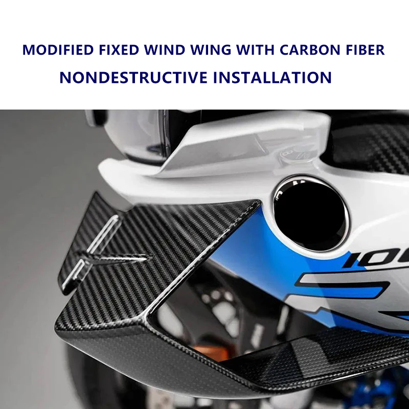 0円 カタログギフトも！ Motorcycle Fairing Wing For B-M-W S1000RR S1000 RR 2019 2020用カーボンファイバーABSモーターサイクルウィングフェアリングモトフロント空力ウィングレットカバー 色 : Carbon Blue