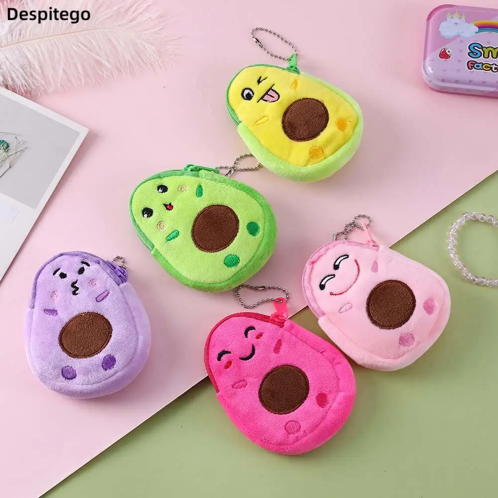 

Fashion Children Small Coin Purse Cute Avocado Plush Purses Kids Key Case Bag Money Pouch for Women Boys Girls Gift Mini Handbag