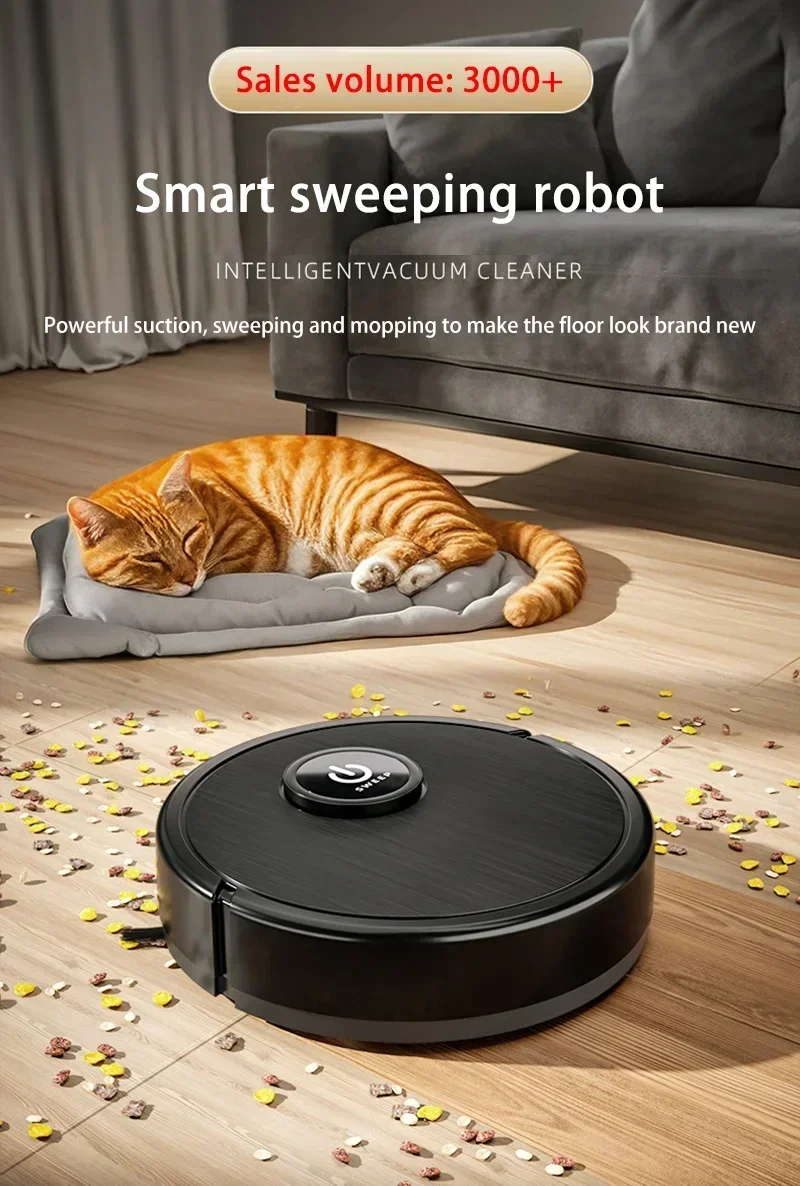 Lenovo Smart Robot Vacuum Cleaner 3 in 1 Sweep Mop Auto Charge Strong Suction 6000Pa LDS Laser Navigation for Pet Hair HardFloor 4