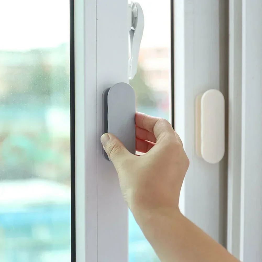 2Pcs Sliding Door Handles Furniture Knobs Self-adhesive Multi-purpose Plastic Cabinet Wardrobe Pulls Balcony Gate Glass Pulls door handles cabinet handles