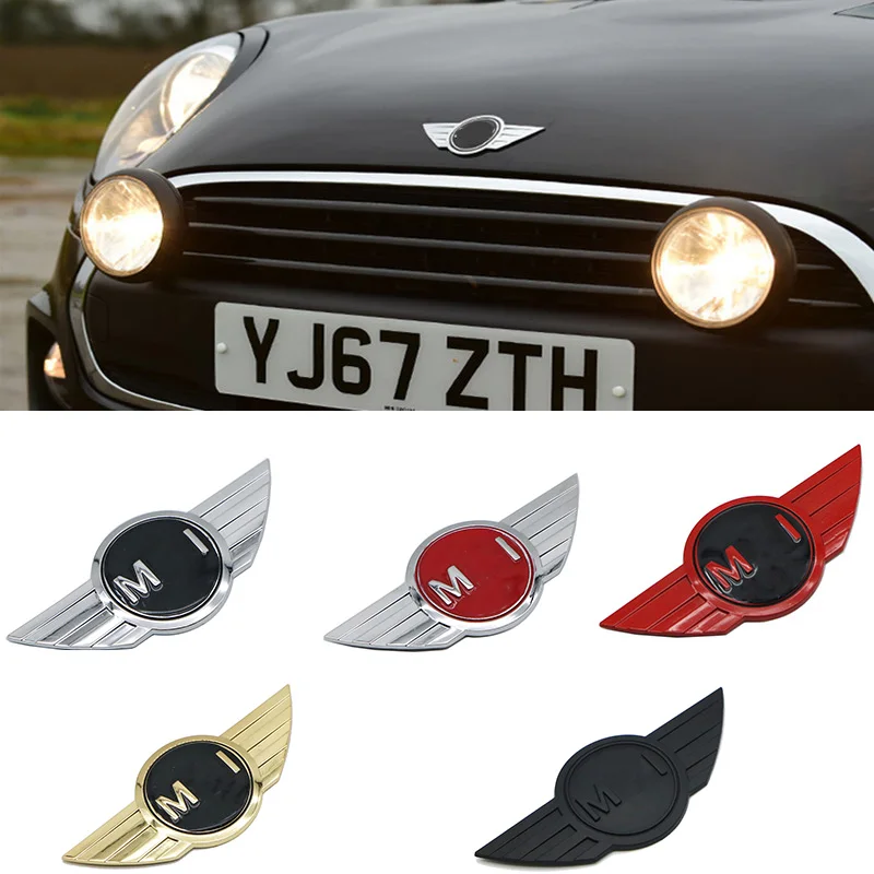 

3D Metal Car Front Head Hood Decals Emblem Stickers For Mini Cooper R55 R56 R57 R58 R59 R60 R61 F54 F55 F56 F57 F60 Accessories