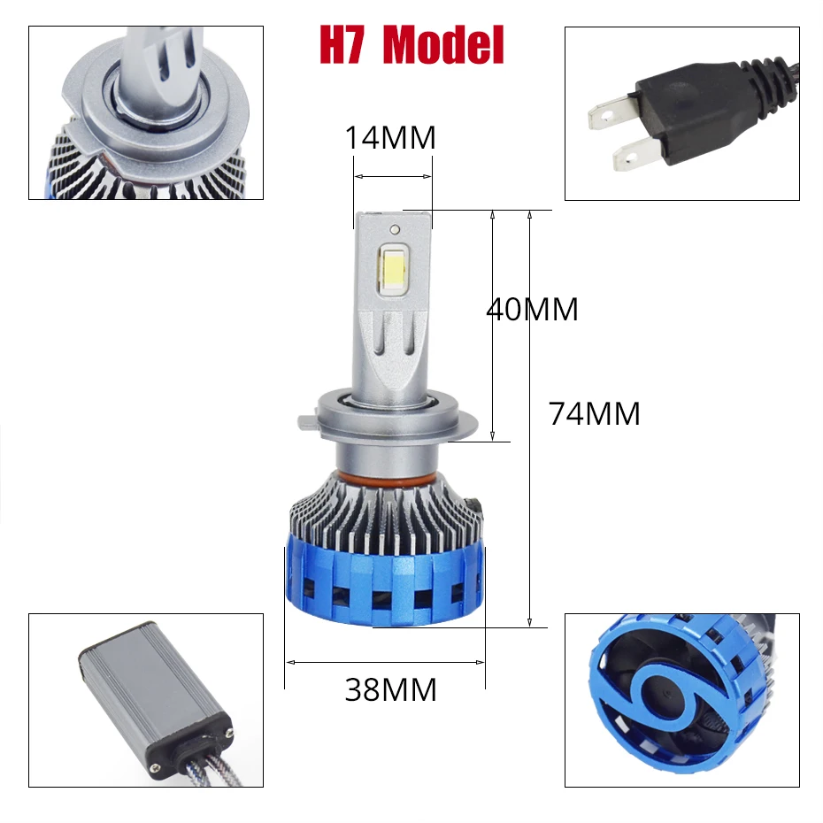 Ronan Single Copper Canbus LED Headlight 12V H4hi/lo H7 H1 H8 H9 H11 9005 HB3 9006 HB4 Auto LED Lamp High Power Light 6000K led car lights led lights led bulbs led headlights led car headlights car headlamps