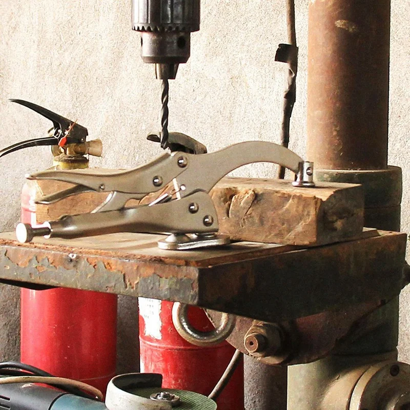 【CLEARANCE】9 Inch Drill Press Vice Clamp Woodworking Holding With Lock And Release Lever Locking Pliers
