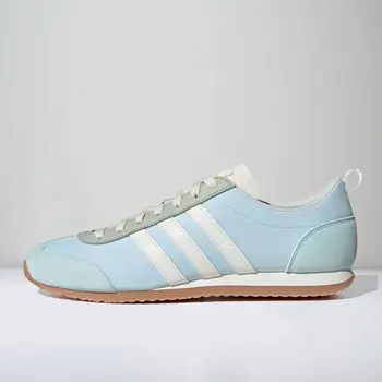 Scarpe casual basse adidas VS J0G 2.0 retrò, di tendenza, minimaliste e confortevoli, unisex, blu e bianche JI2434
