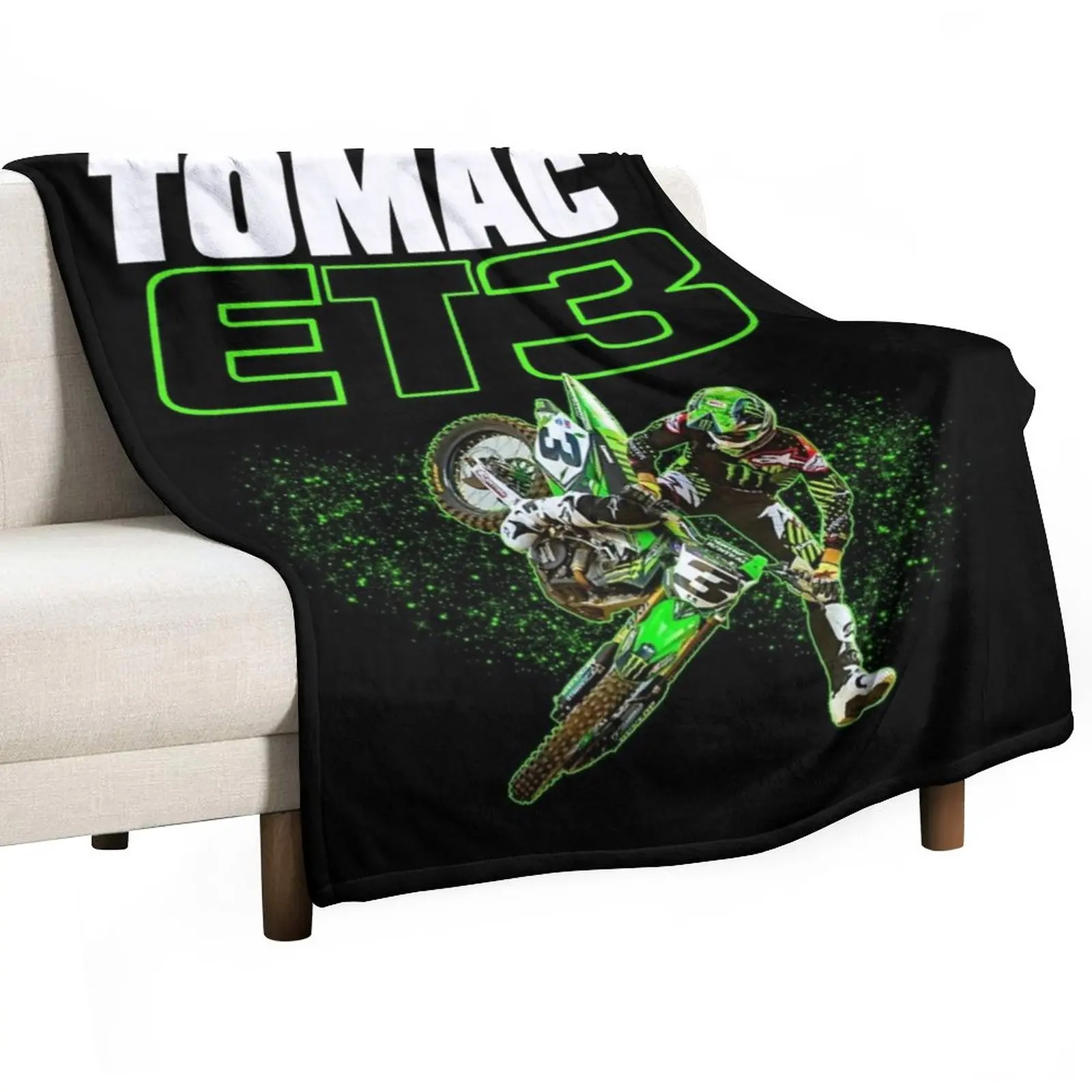 

Eli Tomac ET3 ET1 2019 Supercross Motocross Champion Gift Throw Blanket bed plaid Heavy Blanket Bed linens Decorative Blankets