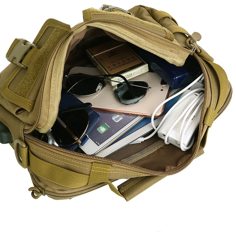 Small USB Tactical Handbags Military Bag Men\'s Messenger Sport Crosscody Bags Sling Single Shoulder Camping Hiking Bag Daily Bag
