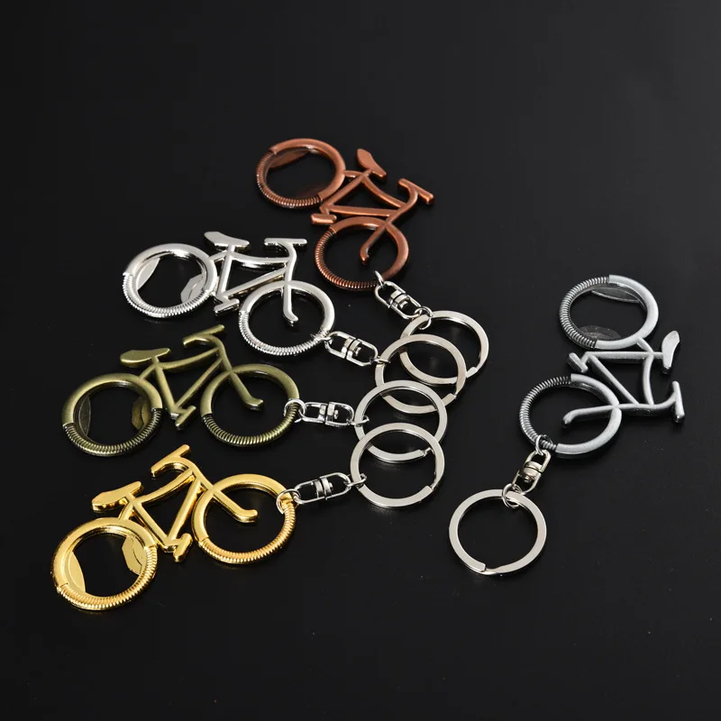 1 pcs Metal Beer Bicycle Bottle Opener Retro Bike Keychain Key Rings