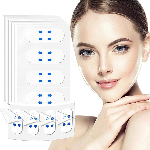 40Pcs/10Sheets/Pack Waterproof V Face Makeup Adhesive Tape Invisible  Breathable Lift Face Sticker Lifting Tighten Chin - AliExpress