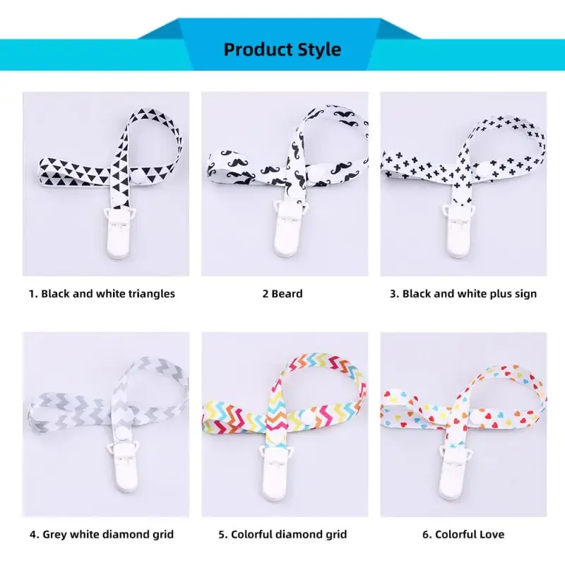 Baby Pacifier Clip Pacifier Anti-lost Chain Dummy Clip Newborn Teething Soother Chew Soother Clips Baby Teether Toy Items