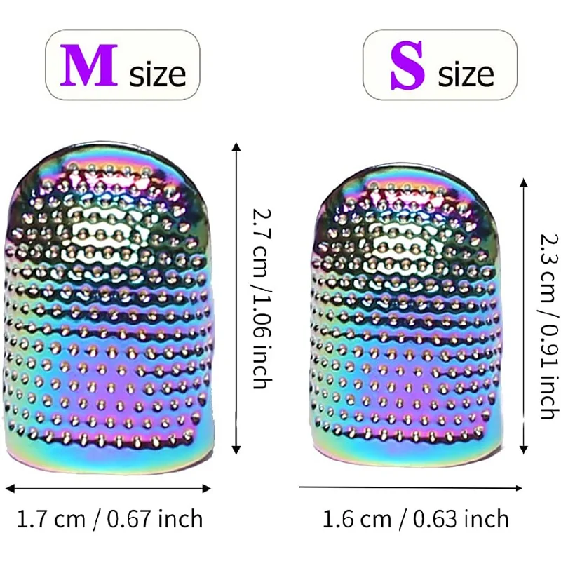 1-3PCS Sewing Thimble Hand-Working Sewing Thimble Finger Protector Metal  Finger Shield Ring Needlework Fingertip DIY Sewing Tool