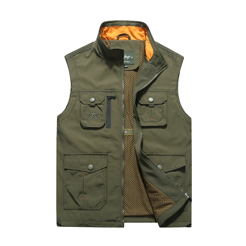 Men's Casual Vest Men's New Men's Summer Sleeveless Vest Men's Multi-pocket Photography Waistcoat Size 4xl