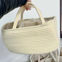 Multifunctional Travel Out Portable Mommy Bag Cotton Rope Diaper Bag Diaper Partition Storage Bag Baby Diaper Storage Basket 2