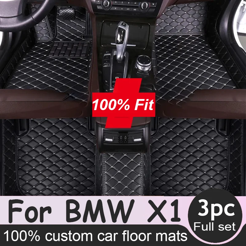 

Custom 3D Car Floor Mats for BMW X1 E84 F48 X2 F39 X4 F26 G02 2018-2023 Interior Accessories Artificial Leather