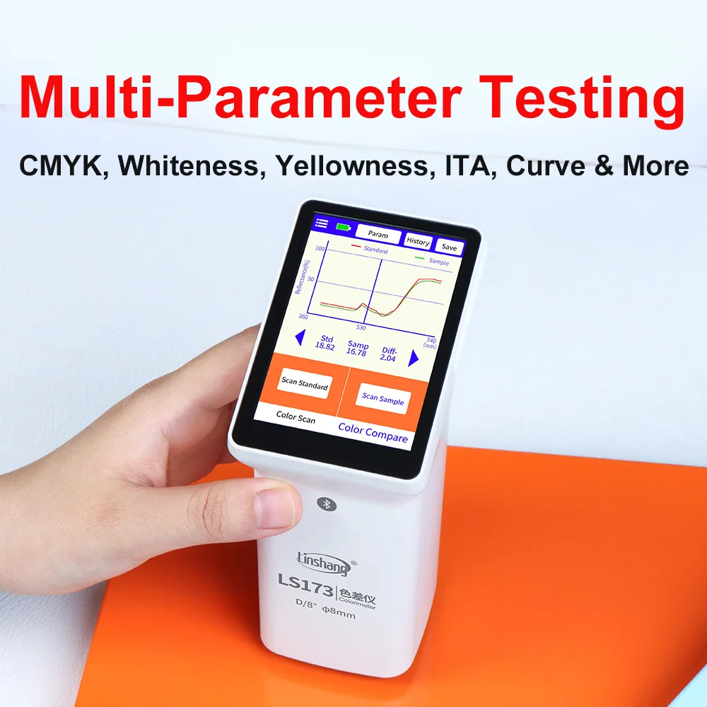 Portable Colorimeter Digital LS173 D/8&deg; Professional Linshang Color Measuring Device for Car Paint
