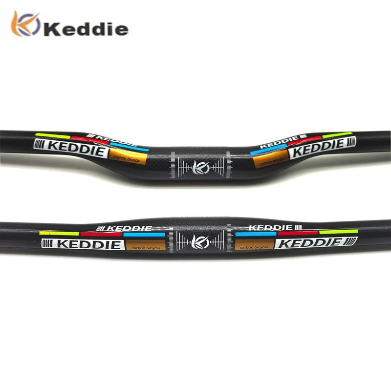 MTB Bicycle Handlebar Full Carbon 31.8*600-760mm T800 Carbon Lightweight Riser Flat Bar 3K Matte