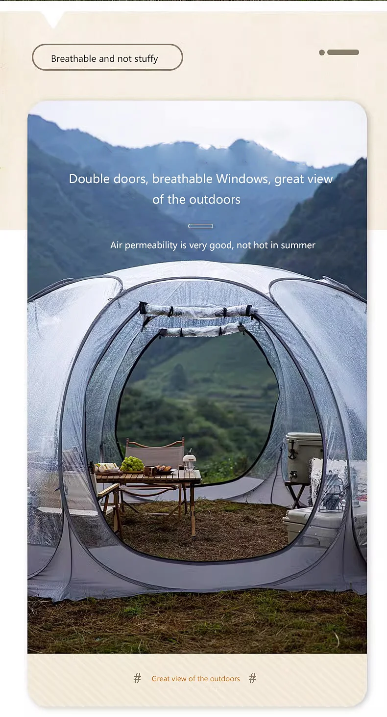Outdoor Tent Transparent Starry Bubble House Beach Camping Sun Room Online Celebrity Courtyard Yurt Waterproof Car Self Driving
