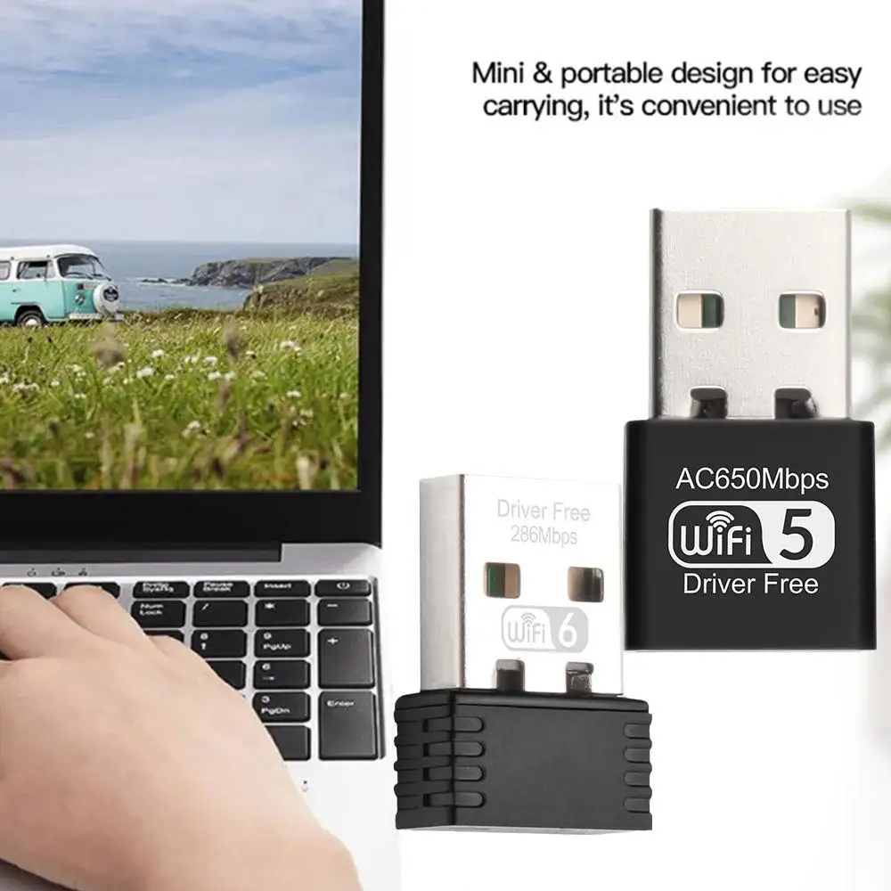 

650Mbps USB Wifi6 Adapter Dual Band 2.4G/5.8Ghz Network Card 300Mbps Ethernet WIFI Lan Adapter Dongle Wireless Wi-Fi Receiver