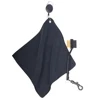 25*25CM Golf Towel Club Square Towel Easy To Pull Rope Hook Double-Sided Microfiber With Golf Brush 1