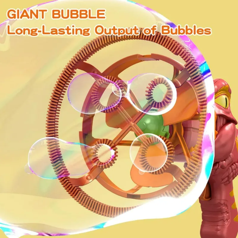 Bubble Gun Bubble Machine Dinosaur Bubbles Machine Toys Suitable for Children and Toddlers Bubble Gun Party Gifts Birthday 2