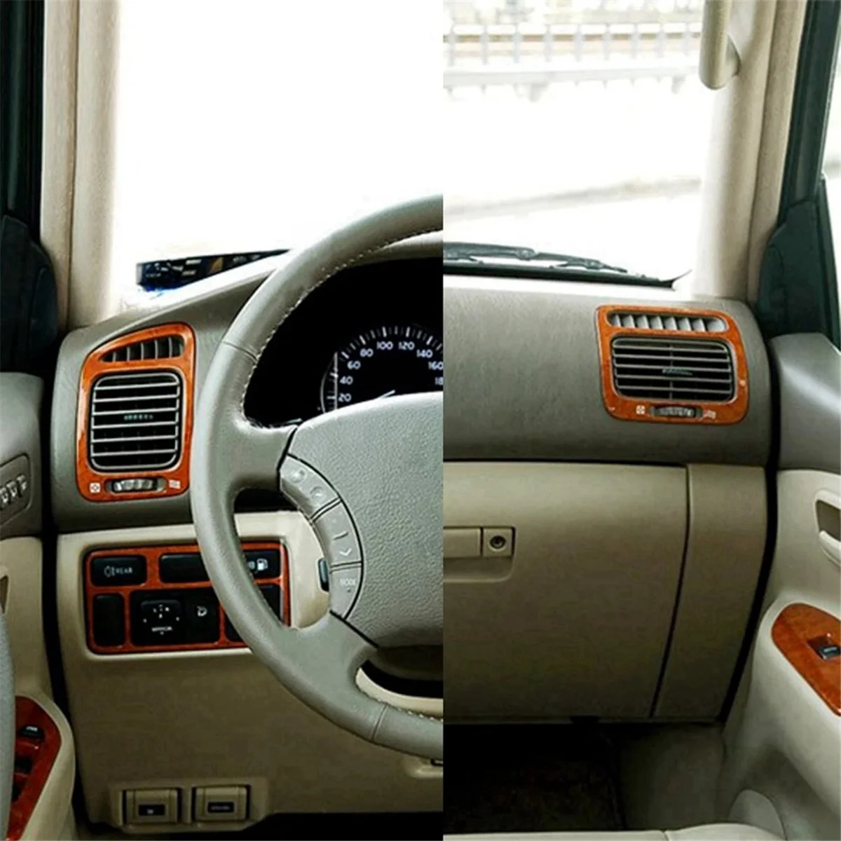 

Car Interior Window Switch Panel Dashboard Air Vents for Toyota Land Cruiser 100 FJ100 1997-2007