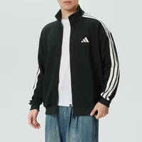 Nouvelle veste de survêtement en tricot Adidas pour homme 2026 KR2488 noire à fermeture éclair intégrale 2