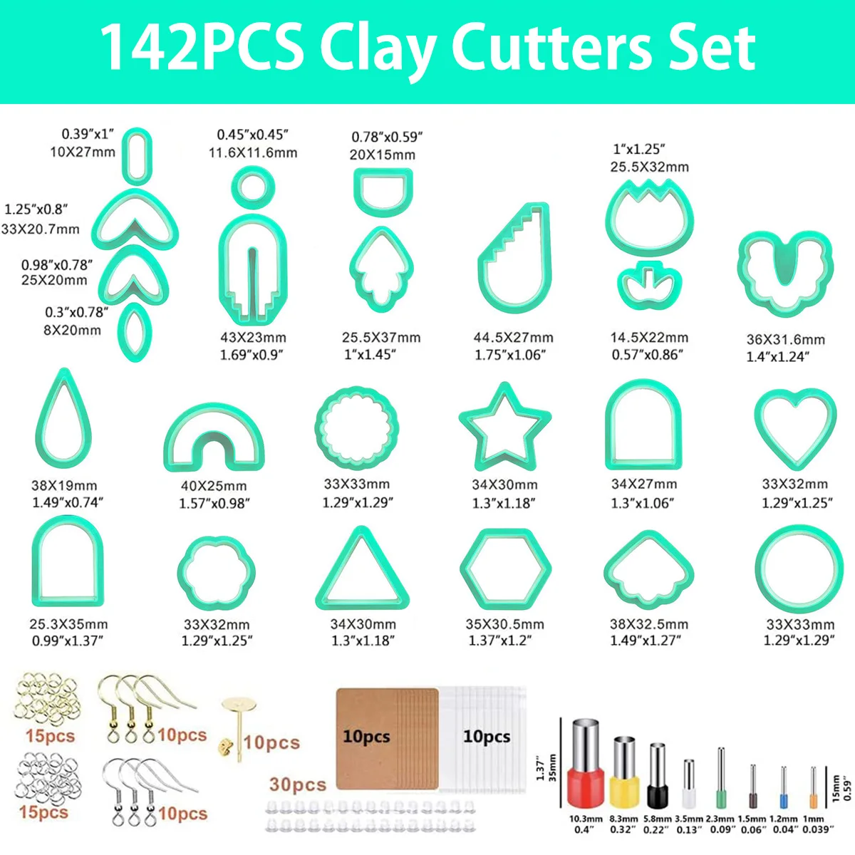 142pcs Mint Green