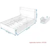 Queen Size Bed Frame,Industrial Metal Platform Bed Frame with 2 Tier Storage Wooden Headboard and Footboard,4 Storage Drawers 3