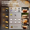Capsule Coffee Machine 4in1 Compatible with Nes*/DG/Coffee Ground/K Cup Capsule Pods 19bar Espresso Coffee Maker 4