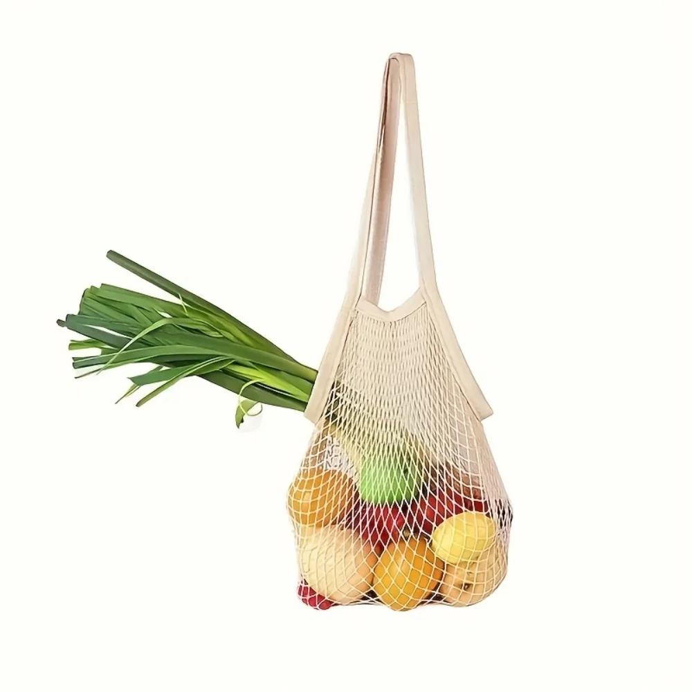 Eco-Friendly Organic Cotton Mesh Bag for Shopping and Produce Storage