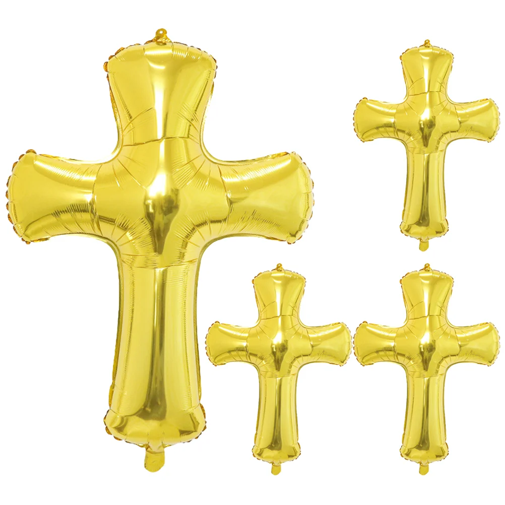 

Cross Shaped Aluminum Foil Balloon Baby Shower Balloon Decor Creative Cross Balloon Prop