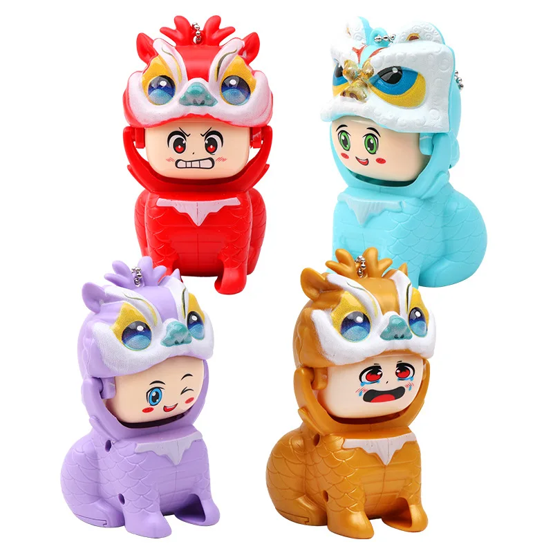 

New Creative Fun Sichuan Opera Face Change Doll Toys Cartoon Lion Dance Peking Opera Face Doll Ornaments Children Birthday Gift