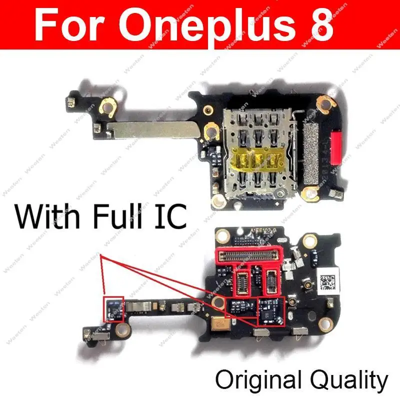Фото Гнездовой разъем для Oneplus One Plus 8 8Pro 8T 9 9Pro 9T 9R 9RT, гнездо для чтения Sim-карт, разъем с деталями для микрофона №2