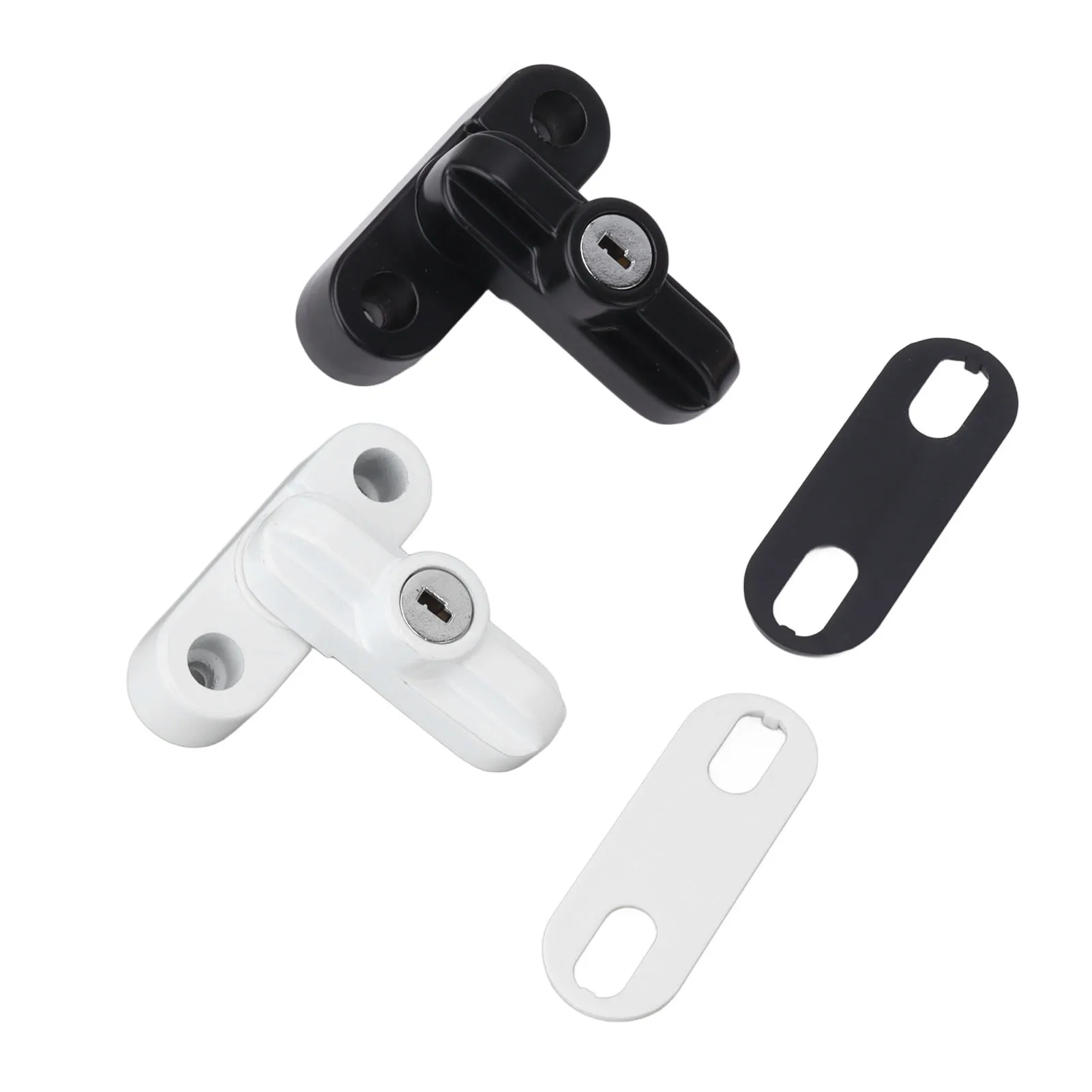 Flat Window Buckle Lock Aluminum Alloy T Shaped External Window Lock Catch for Home