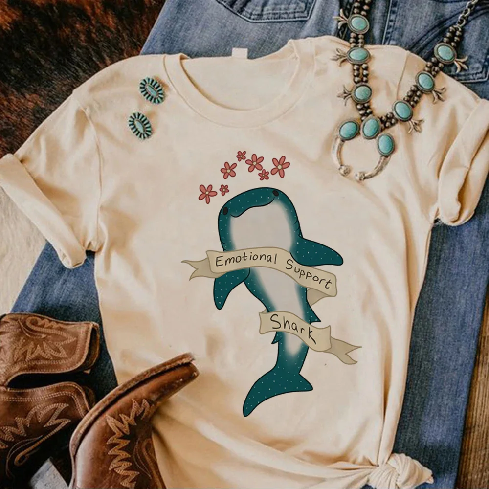 Женские футболки в стиле Харадзюку с изображением Кита