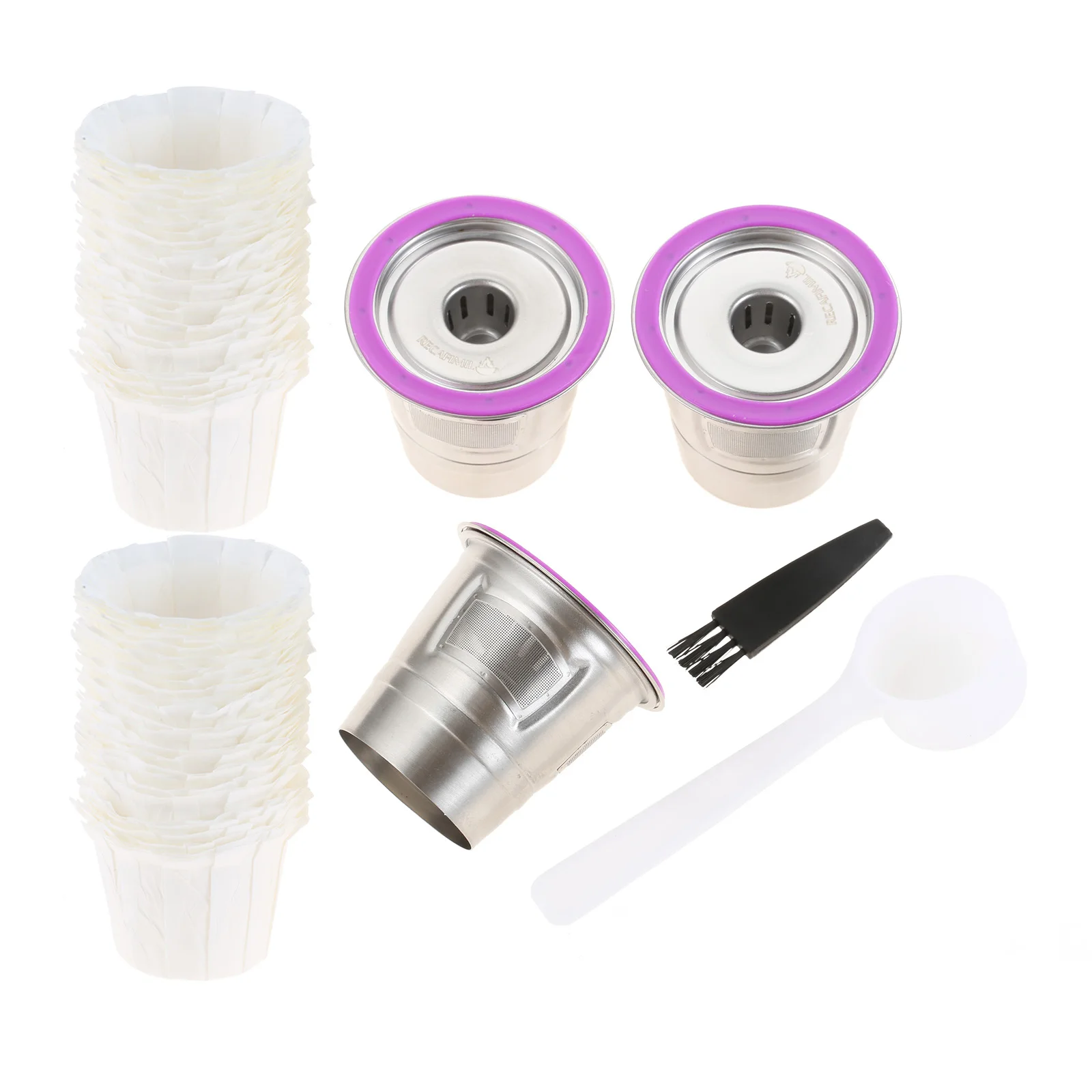 1kitReusableCoffeeFilterKCupStainlessSteelkcupPodOilMaker